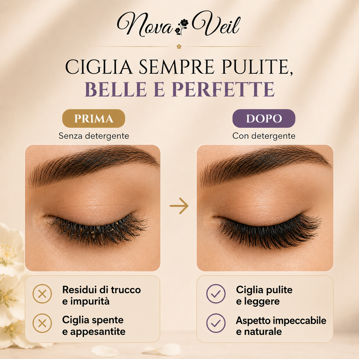 Detergente ciglia magnetiche Nava Veil